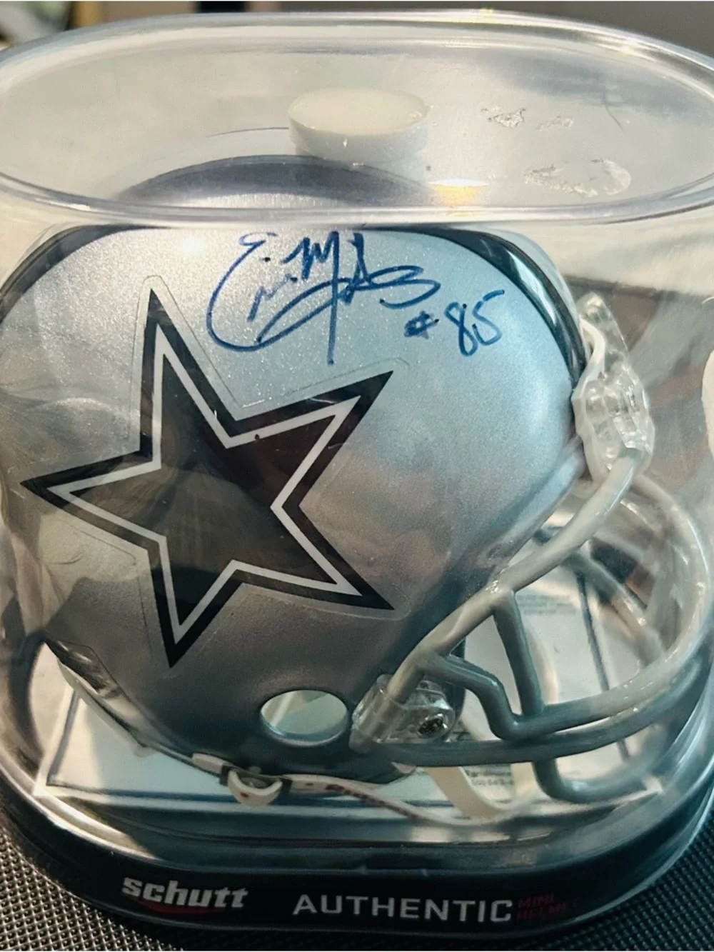 Dallas Cowboys Mini Helmet Signed by Ernie Mills - Picture 6 of 6